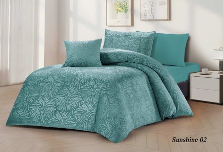 طقم ملاحف شتوي مفرد sunflower 2 تركواز